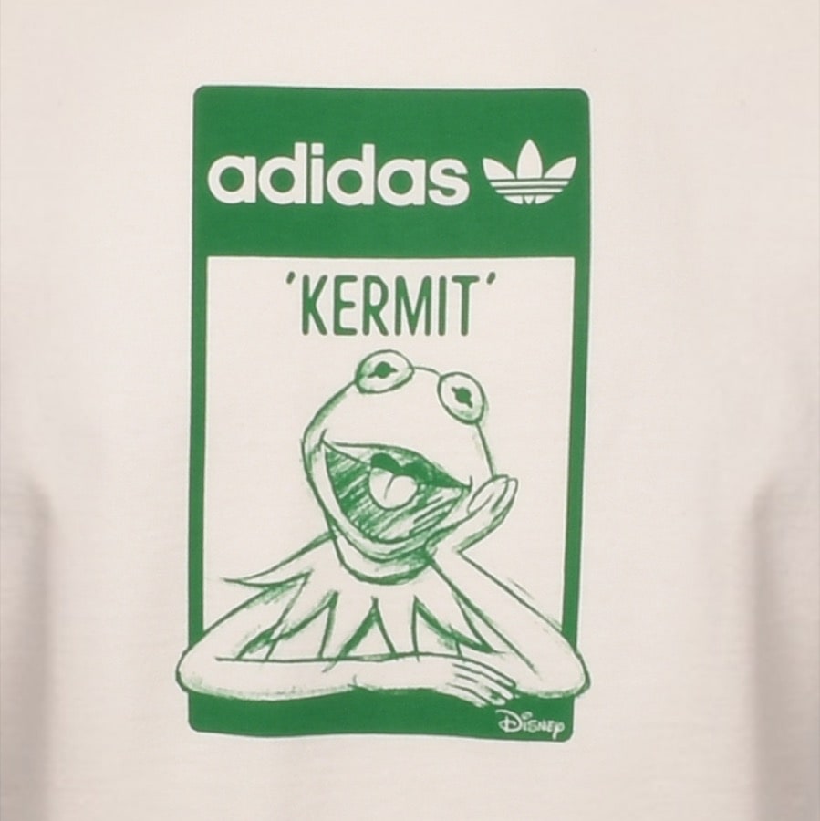 Alternative Image for Productadidas Originals x Disney Kermit T Shirt Cream3